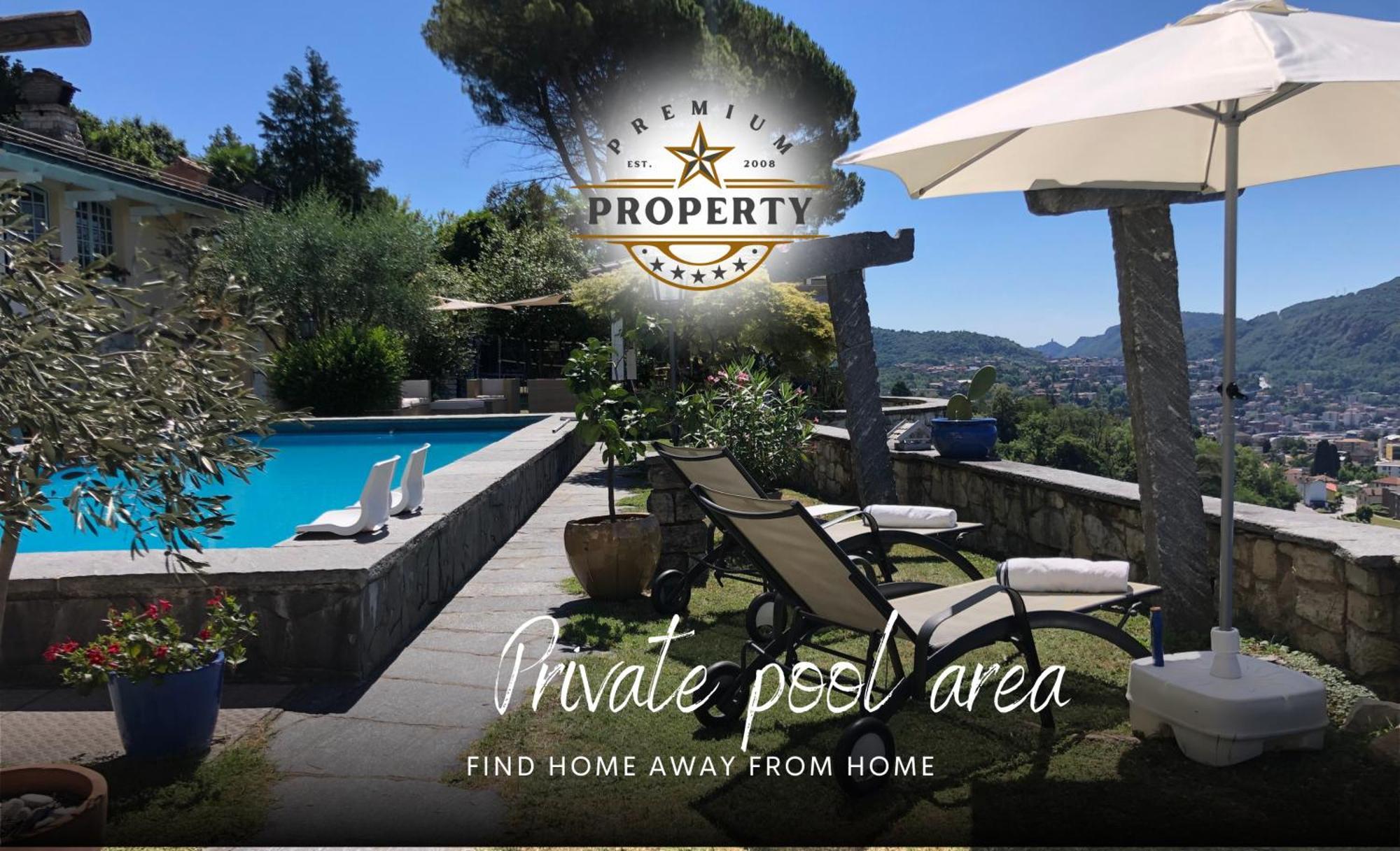 Suite Room With Private Pool Area, Near Como Lake, Private Parking I Villa Dei Leoni Morbio Inferiore Buitenkant foto